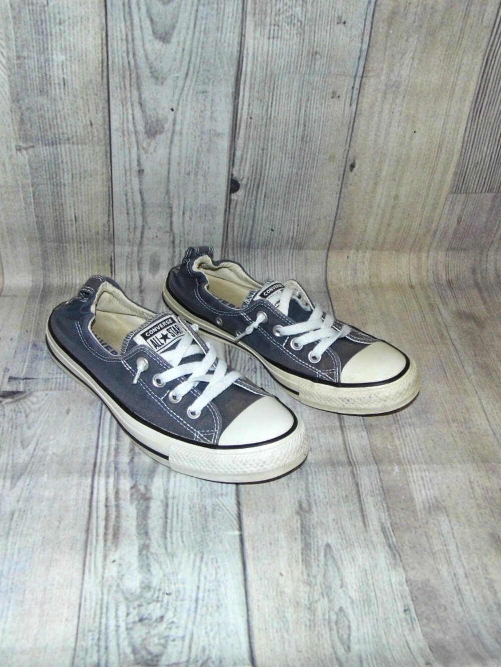 CONVERSE Chuck Taylor All Star Shoreline Navy Blue Sneakers Womens Size 8.5